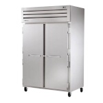 True STR2R-2S-HC - Refrigerator, two-section, (2) solid doors, stainless steel front & sides